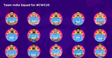 India World Cup Squad Rohit Sharma Virat Kohli Shubman Gill Kl Rahul