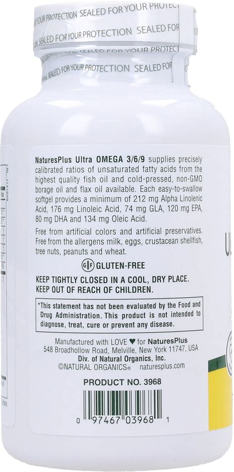 Ultra OMEGA 3 6 9 Nature S Plus VitalAbo Portugal