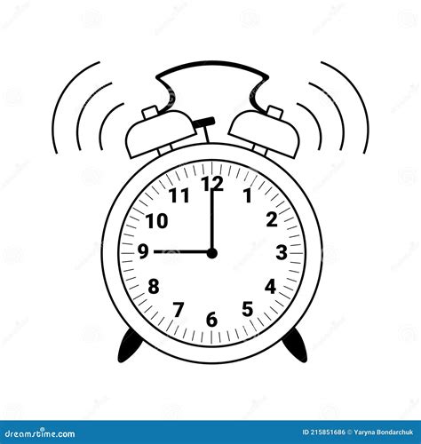 Alarm Clock Ringing Icon Illustration Stock Vector Illustration Of