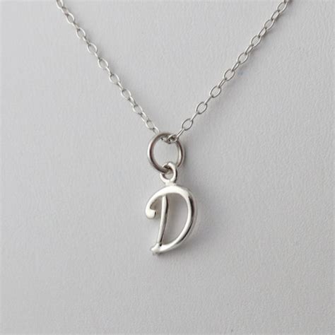 Sterling Silver Tiny Letter D Necklace | FashionJunkie4Life