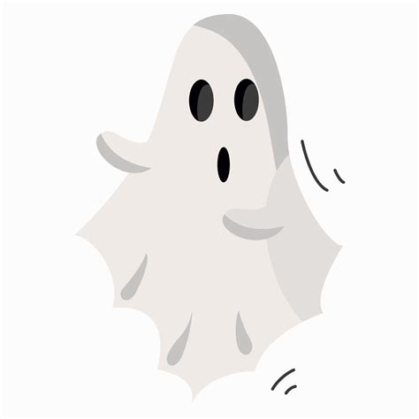 white scary ghost, flying ghost, vector illustration for halloween ...