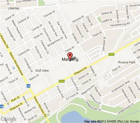 Mafikeng Map