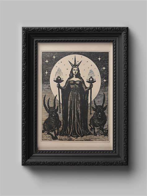 Hecate Greek Goddess Print Hekate Printable Poster Dark Academia