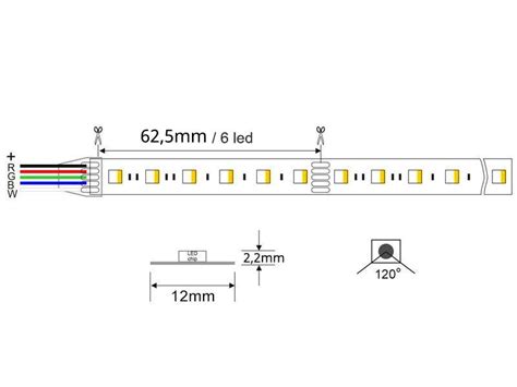 Tira Led Smd Rgb W Dc V M Led M En W Ip