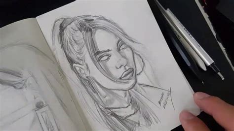 Dedicar Miniatura servir billie eilish dibujo a lapiz 鍔 Carnicero