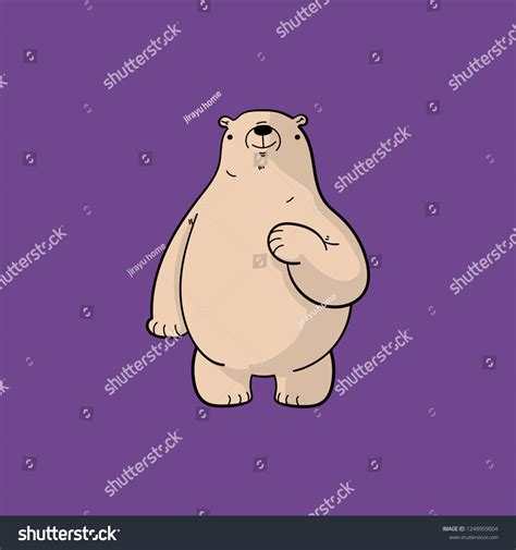 Brown Bear Cartoon Characters Icon Vector Stock Vector Royalty Free