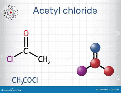 Acetyl Chloride Molecule Molecular Structures Acyl Chloride 3d Model