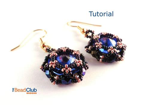 Rivoli Earring Tutorial Beaded Earring Tutorials Beading Beaded