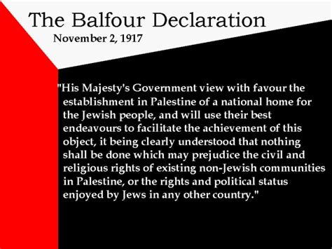 The Balfour Declaration