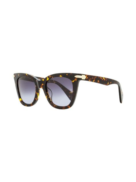 Rag And Bone Eyewear Tortoiseshell Effect Oversize Frame Sunglasses Brown Farfetch