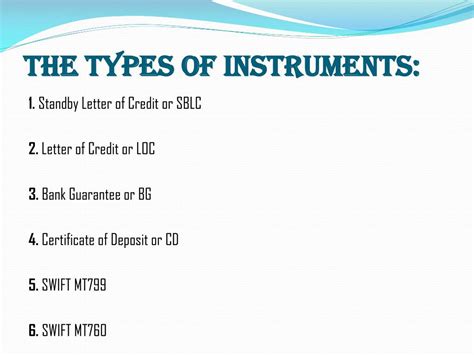 Ppt Various Types Of Bank Instruments Powerpoint Presentation Free