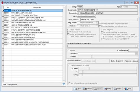 Salida De Inventarios Soporte Contasiscorp