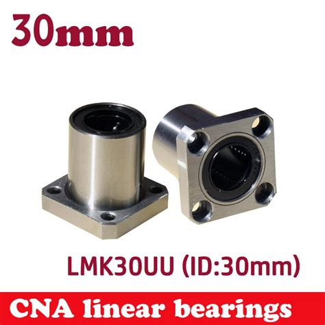 2pcs Lot Free Shipping LMK30UU 30mm Flange Linear Bearing CNC Flange