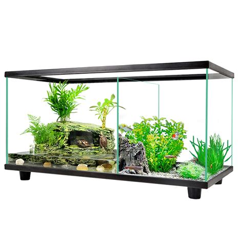 Tetra Tetrafauna Gallon Deluxe Aquatic Glass Turtle Tank Off