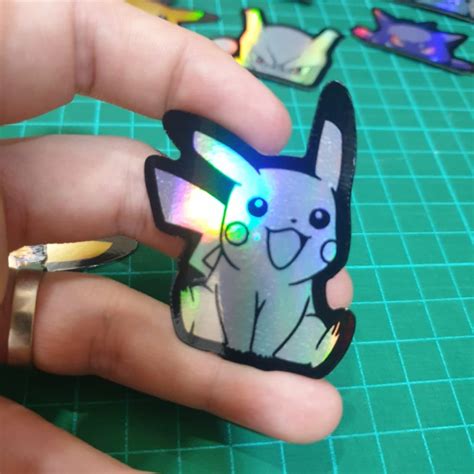 Jual Sticker Hologram Anime Psh539 Pokemon Pikachu Bw Shopee Indonesia