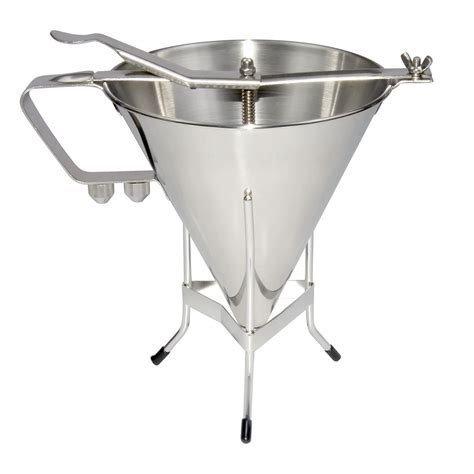 Uyoyous Stainless Steel Piston Funnel Confectionery Funnel With Stand 1