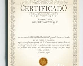 Certificado De Melhor Pai Do Mundo Papel Artes Elo7