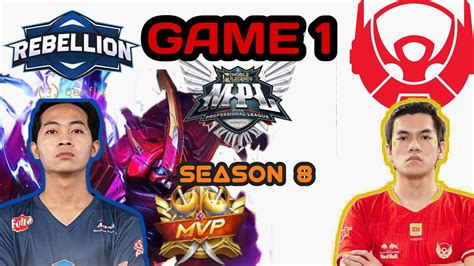 Game 1 Rebellion Genflix Vs BTR MPL Season 8 YouTube