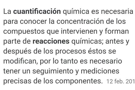 Cuál es la importancia de la cuantificación de las sustancias en las