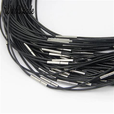 Cordão Para Colar 5 2 3mm Corda De Couro Preto Corrente De Renda