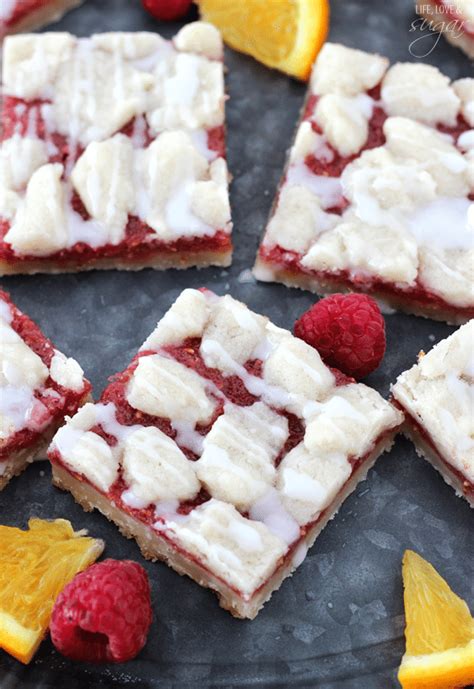 Raspberry Orange Shortbread Bars | Raspberry Dessert Bars Recipe