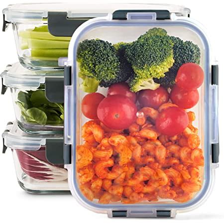 Igluu Meal Prep Lot de 5 Boîtes alimentaires en verre pour