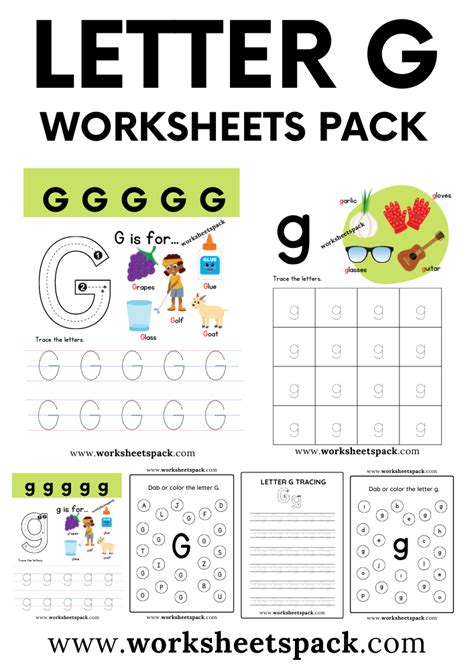 Printable Letter G Worksheets