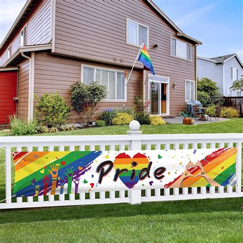 Rainbow Flags Gay Pride Banner Lgbt Flag Rainbow Party Decor 120 X 20