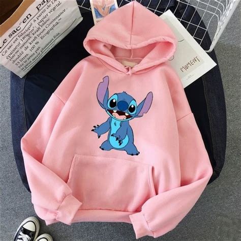 Blusa De Frio Moletom Stitch Lilo E Stitch Escorrega O Pre O