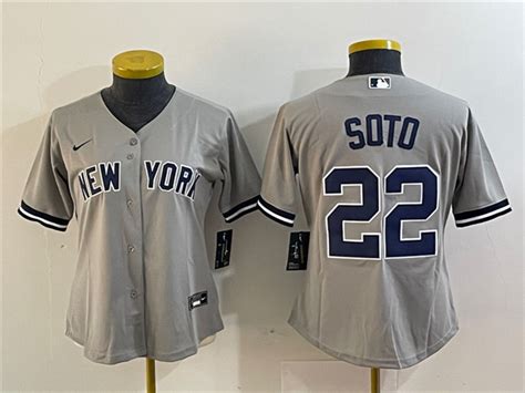 New York Yankees #22 Juan Soto Women's Gray Jersey - TTE Trading.,Ltd ...