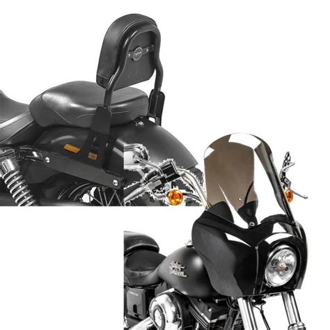 Set Sissy Bar CSS Fix For Harley Davidson Dyna Street Bob 09 17 Black