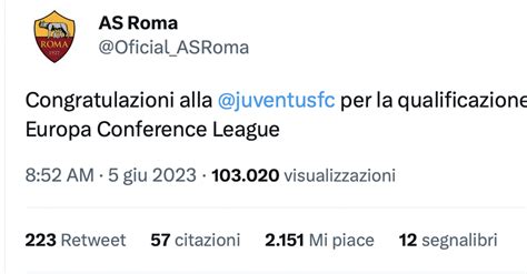 Congratulazioni Per La Conference Il Fake Della Roma Fa Infuriare