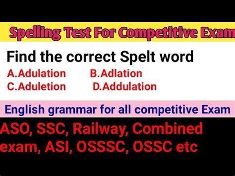 Spelling Test Correctly Spelt Word Spelling Mistake In English