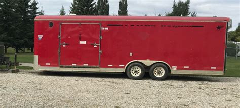 8.5ft x 24ft Enclosed Trailer with Side Ramp and Rear Ramp Doors ...