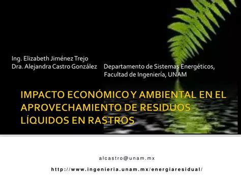 Ppt Impacto Econ Mico Y Ambiental En El Aprovechamiento De Residuos