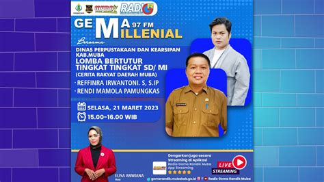 LIVE GEMA MILLENIAL GEMA RANDIK LOMBA BERTUTUR TINGKAT SD MI CERITA