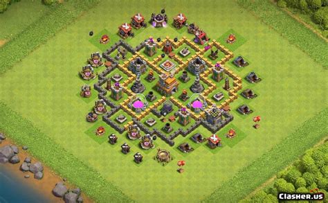 [town Hall 7] Th7 Trophy War Base 53 [with Link] [4 2020] Farming Base Clash Of Clans