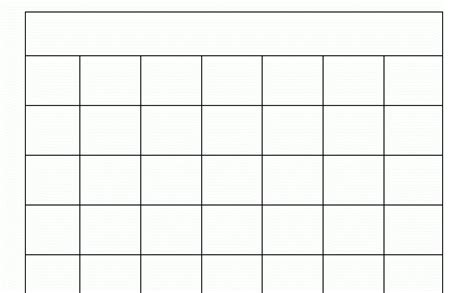 Printable Calendar Grid – Calendar Template 2022