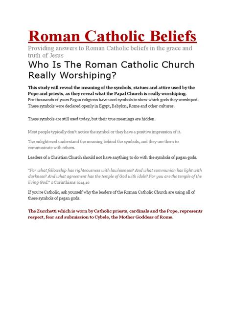 Roman Catholic Beliefs | The Beast (Revelation) | Catholic Church