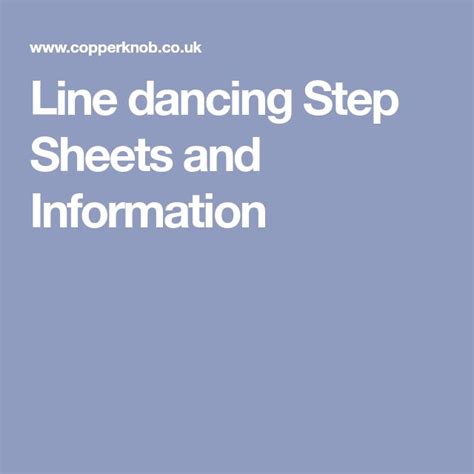 Line dancing Step Sheets and Information | Line dancing, Line dancing steps, Partner dance