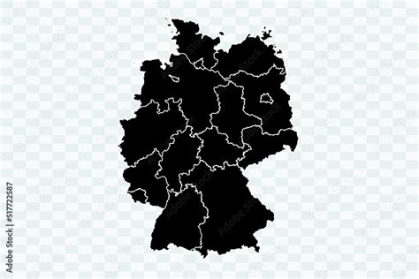 Germany Map black Color on White Background quality files Png Stock ...