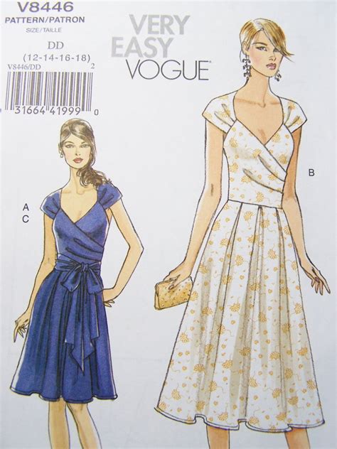 Vogue V Sewing Pattern Women S Wrap Dress With Sash