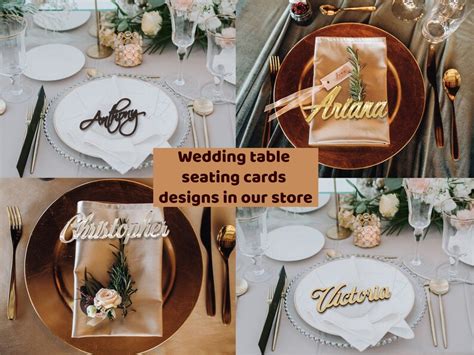 Seating Chart Name Cards Cut Out Wooden Custom Place Cards Etsy