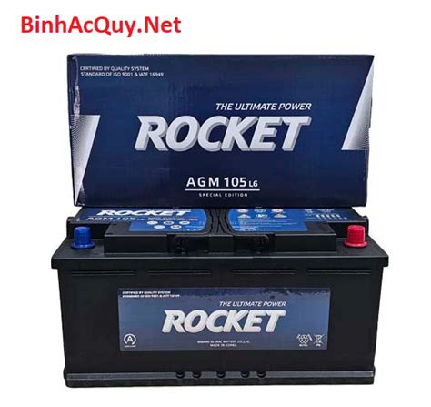 Bình ắc quy Rocket AGM L6 12V 105AH BinhAcQuy Net