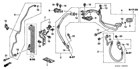 Honda Accord Label Air Conditioner Hoses Hvac Pipes 80050 SDR A01