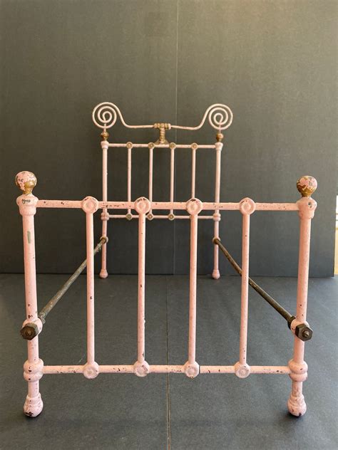 Antique Vintage Iron Metal Doll Bed Etsy