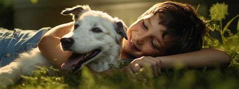 Premium Photo | Happy smiling little child with his dog