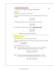 Notes Truth Tables For The The Conditional And Biconditional Pdf