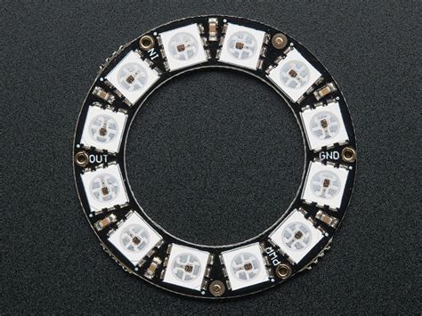 Anneau NeoPixel 12 x 5050 LED RGB avec drivers intégrés Opencircuit