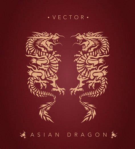 Premium Vector Asian Dragon Chinese Dragon Totem Pattern